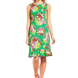 Talbots Green Floral Midi Dress